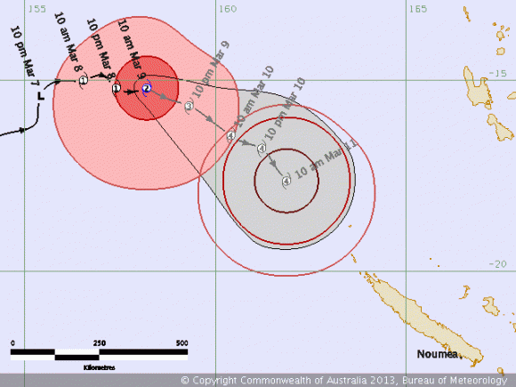 Tropical Cyclone Sandra 8th March 2013