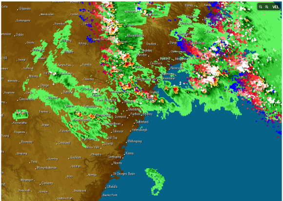 Storms widespread across eastern NSW 29th October 2013