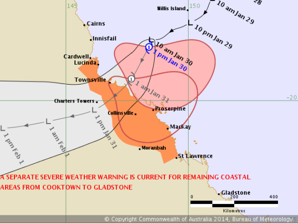 Tropical Cyclone Dylan named as a category 1 tropical cyclone