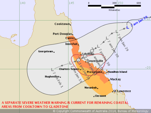 Tropical Cyclone Watch 29th January 2014