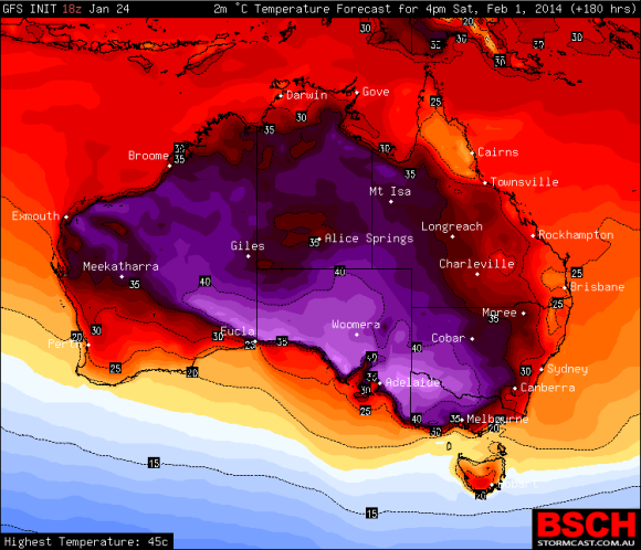 Heat across the Interior 1st February 2014