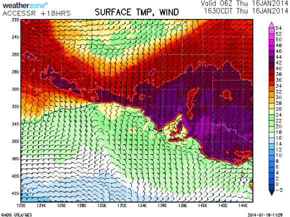 heat wave adelaide south_australia 16th January 2014