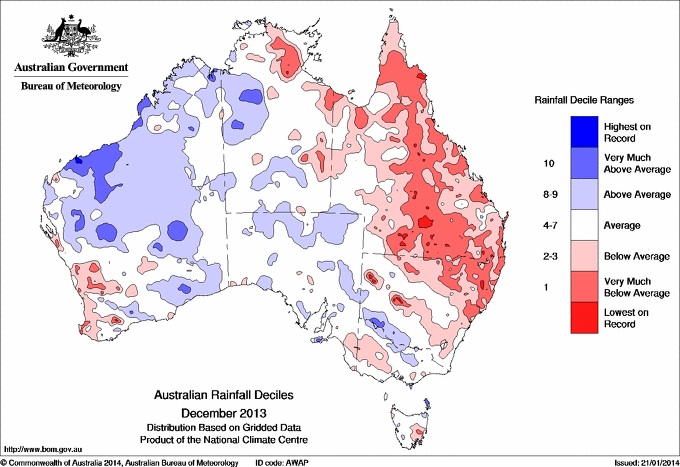 Rainfall and Deficiencies January 2014 5