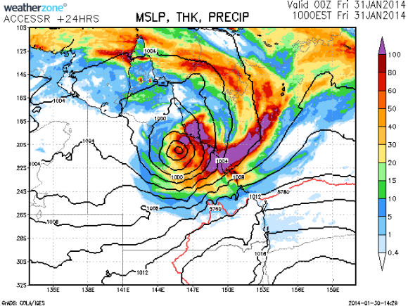 Tropical Cyclone Dylan 30th january 2014