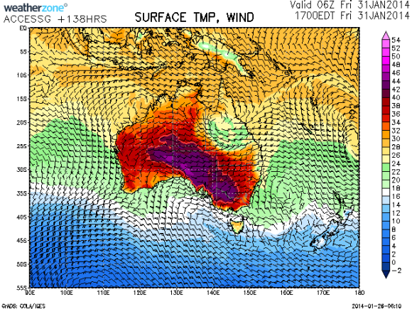 Tropical low wind fields 31st january 2014