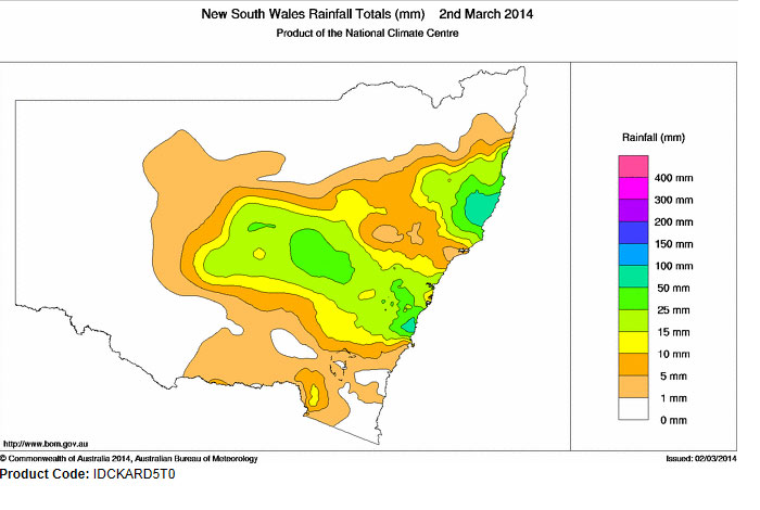 Rain Event Northern NSW 1st March 2014 2