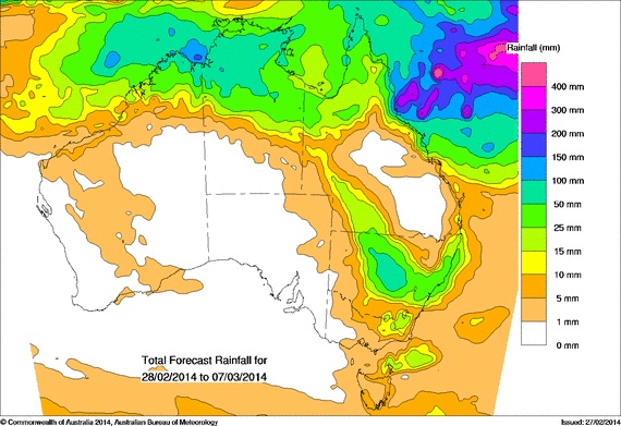 Rain Event Early March 2014