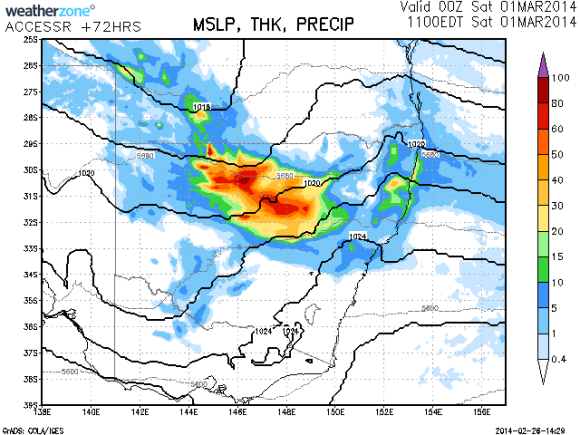 Rain Event Northern NSW 1st March 2014