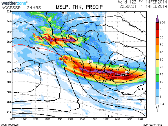 South Australia rainfall 14th February 2104