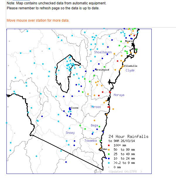 Rainfall Event Eastern Australia late March 2014 2
