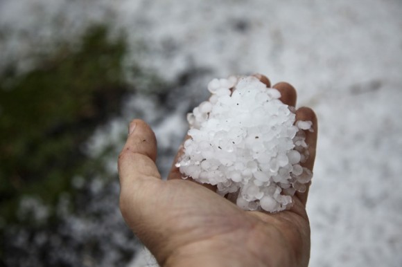 hailstones in hand