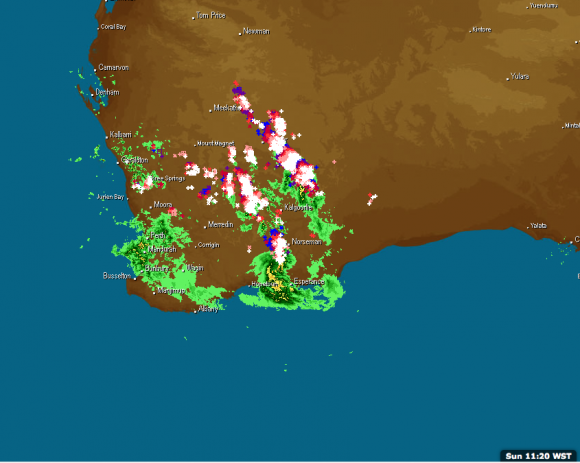 radar-and-lightning-severe-storms-19th-october-2014