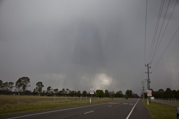 Second microburst developing near Londonderry.