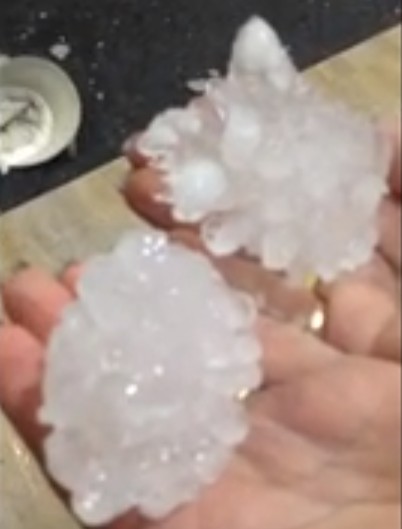 Giant Hailstones Brisbane 27th November 2014