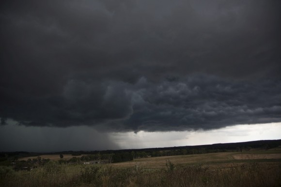 Moisture laden base and hail shafts