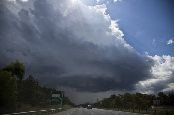 Late afternoon cell near St Marys