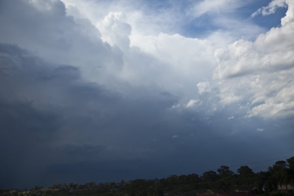 Last cells of the day approaches from the northwest