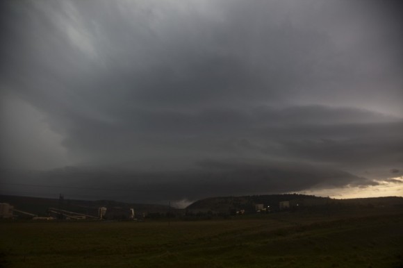 Supercell about 40 minutes after dropping the giant hailstones