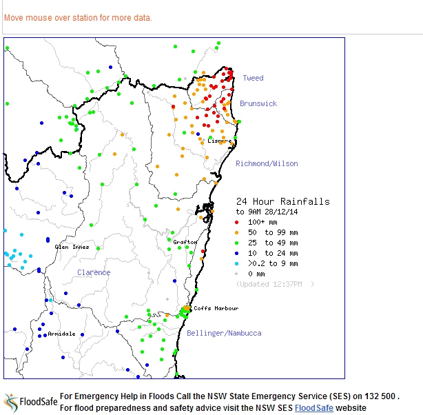 Rainfall Forecast across Australia during the Christmas period 2014 2