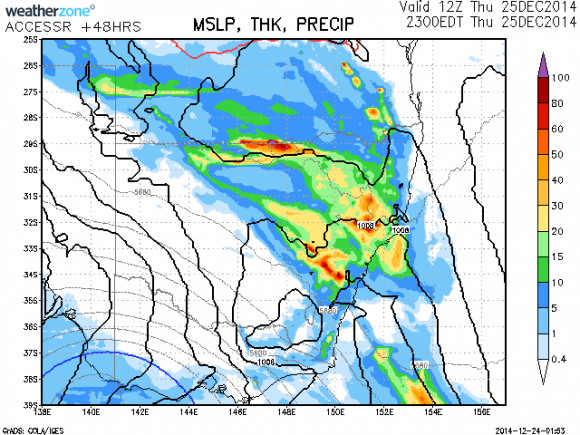 Rainfall Event 25th December 2014