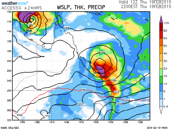 Tropical cyclone Lam Marcia 19th February 2015