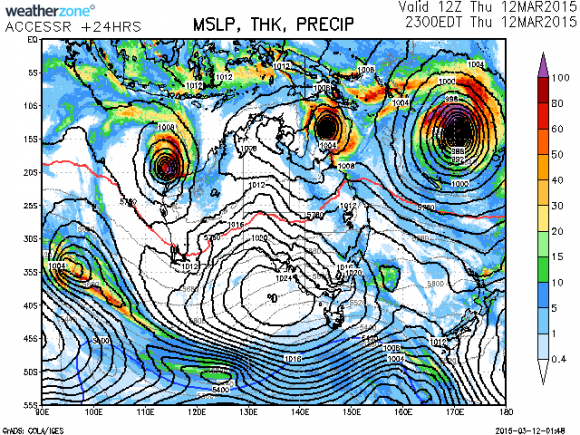 Tropical Cyclones and Lows across Australia