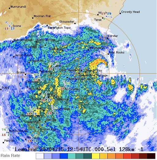 East Coast Low Radar 20th April 2015