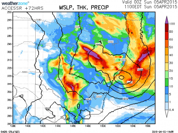 East Coast Low 4th April 2015