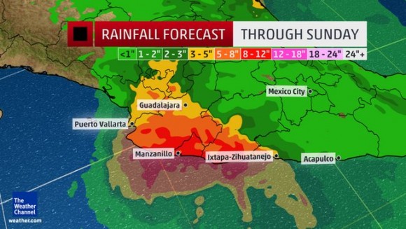Patricia's rainfall predictions