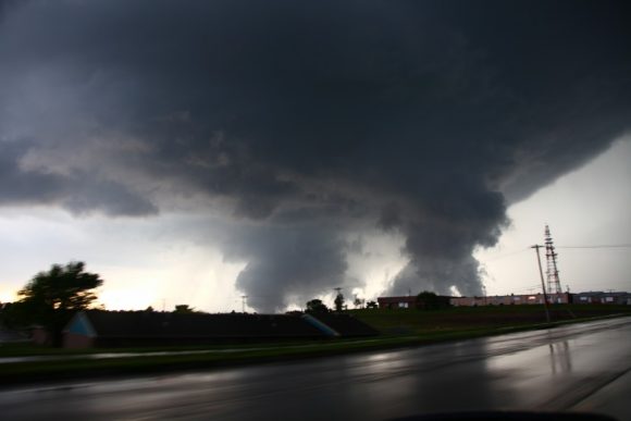 Incredible supercell structure and tornado