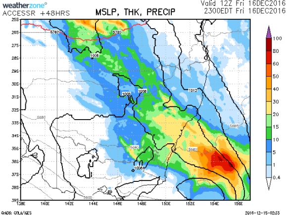 Rain event 16th December 2016