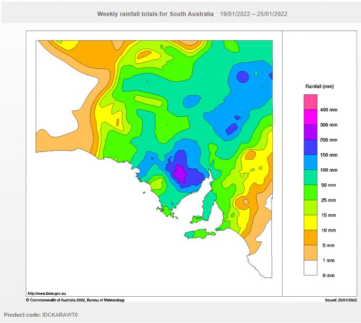 Remarkable South Australia rainfall and floods 22 to 24 January 2022