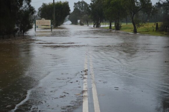 Flooded roads