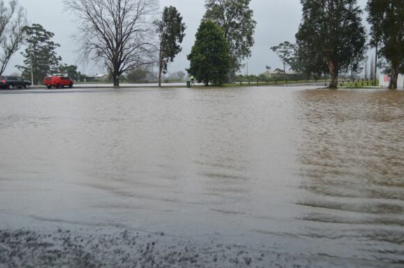 Flooding across car park Flooded car parks