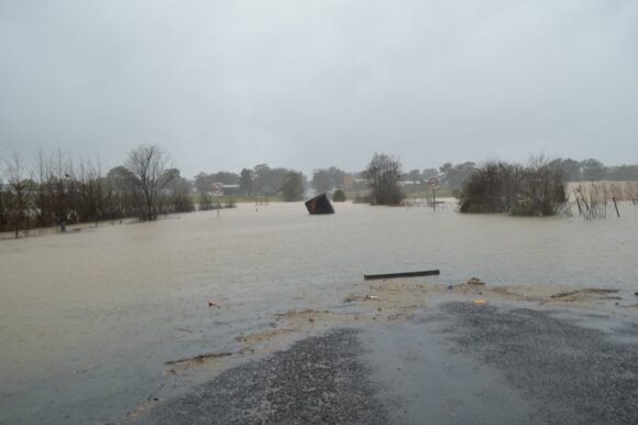 Flooded roads