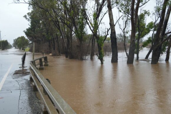 Flooded roads