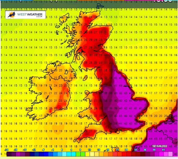 Weather models Maximum temperatures