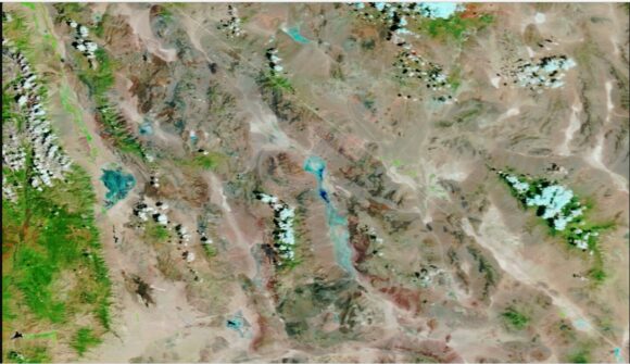NASA Image of flooding in Death Valley August 2022