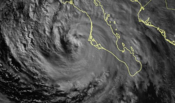 Close up satellite image of Tropical Storm Kay Close up view of Tropical Storm Kay