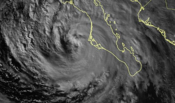 Close up view of Tropical Storm Kay