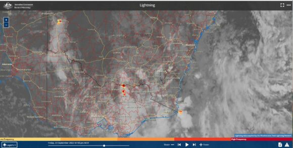 Storms southern NSW 23 September 2022