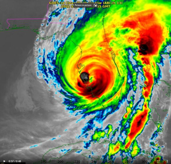 Hurricane Ian begins to weaken after crossing the coast of Florida