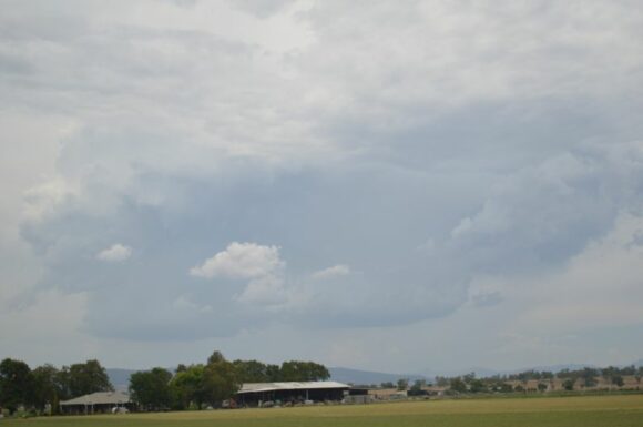 First storm of the day west of Scone Hunter Valley