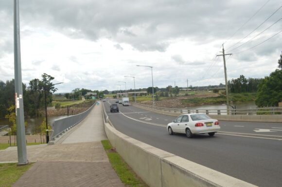 Windsor and Windsor Bridge during the March 2022 floods