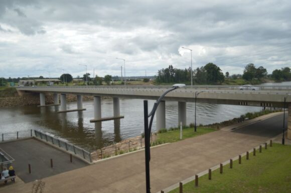 Windsor and Windsor Bridge during the March 2022 floods Windsor Bridge and flooding impacts March 2022