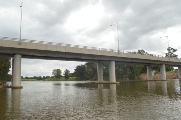 Windsor and Windsor Bridge during the March 2022 floods