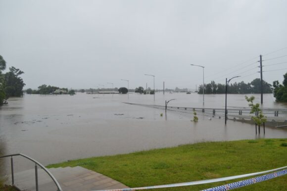 Windsor and Windsor Bridge during the March 2022 floods Windsor and Windsor Bridge during the March 2022 floods