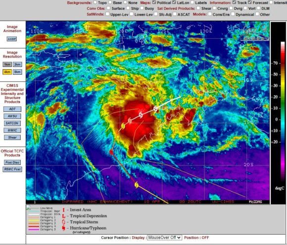 Tropical Cyclone Ilsa NW Western Australia April 10 2023
