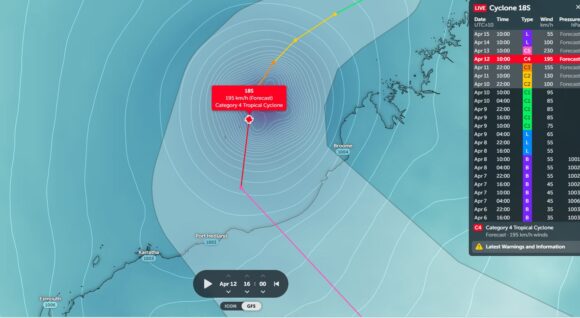 Tropical Cyclone Ilsa NW Western Australia April 10 2023