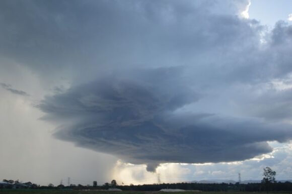 Western Sydney Severe storm cell with hail Friday April 7 2023